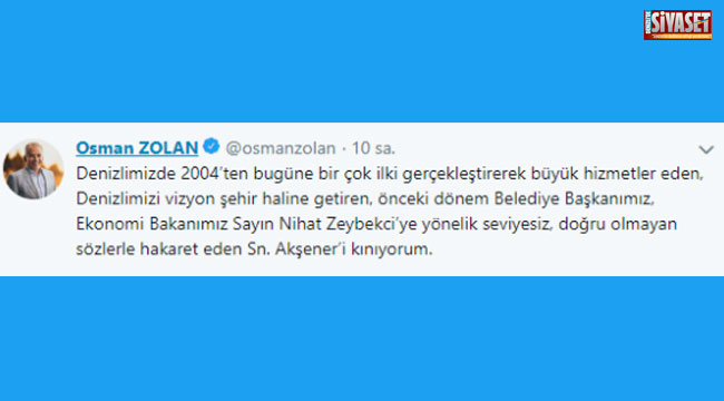Osman Zolan Tweet