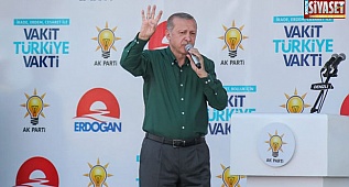 Recep Tayyip Eroğan'ın Denizli mitinginden görüntüler 