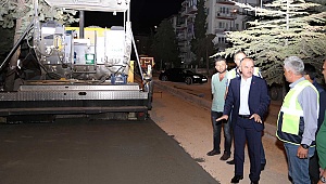 Almelo caddesi asfaltlanıyor