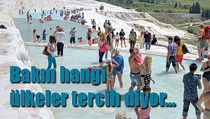 6 ülke vatandaşı Pamukkale’ye akın ediyor
