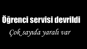 Öğrenci servisi devrildi