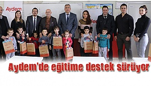 Aydem'de eğitime destek sürüyor
