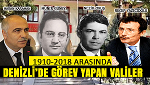 Denizli'de Görev Alan Valilerimiz