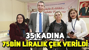 35 kadına 75 bin TL’lik destek