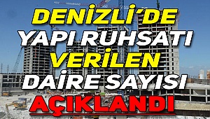 Denizli'de 1 Senede Verilen Yapı Ruhsatı Sayısı