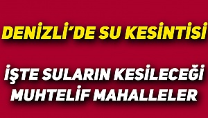 Muhtelif Mahallelerde Su Kesintisi