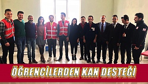 Sosyal Bilimler MYO Öğrencilerinden Kan Desteği