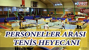 104 Büyükşehir ve DESKİ personeli tenisle stres attı 