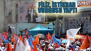 Filiz mitinge gelenlere teşekkür etti 