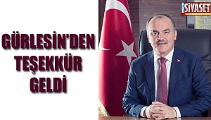 Gürlesin'den teşekkür geldi