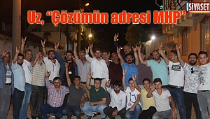 Uz, “Çözümün adresi MHP”