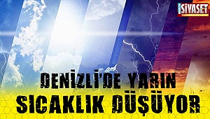 Denizli'de sıcaklık yarın düşüyor