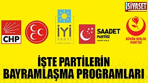İşte partilerin bayramlaşma programları 