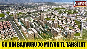 50 bin başvuru, 70 milyon tl tahsilat