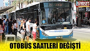 Şehir içi otobüs saatlerinde değişiklik