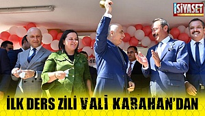 Yeni eğitim-öğretim yılının ilk ders zilini Vali Hasan Karahan çaldı