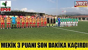 Mekik 3 puanı son dakika kaçırdı