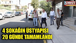 Pamukkale Belediyesi 4 sokağın üstyapısını 20 günde tamamladı