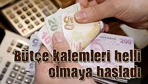 Bütçe kalemleri belli olmaya başladı