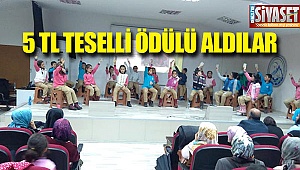 5 tl teselli ödülü aldılar