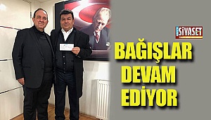 Bağışlar devam ediyor