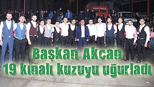 Başkan Akcan 19 kınalı kuzuyu uğurladı