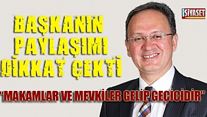 Başkanın paylaşımı dikkat çekti