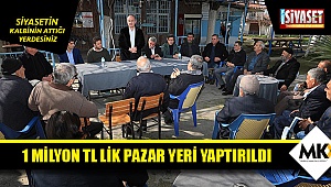 1 milyon TL'lik pazar yeri yaptırıldı