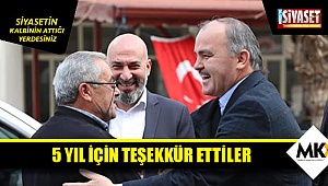 5 yıl için teşekkür ettiler