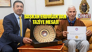 Başkan Erdoğan'dan taziye mesajı