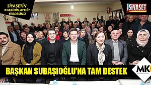 Başkan Subaşıoğlu’na tam destek