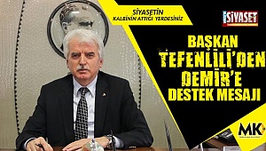Başkan Tefenlili'den Demir'e destek mesajı