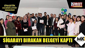 Denizli'de sigarayı bırakan belgeyi kaptı