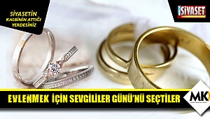 Evlenmek için sevgililer günü'nü seçtiler