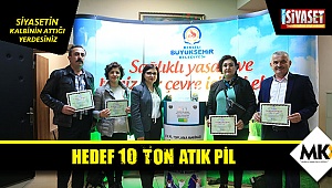 Hedef 10 ton atık pil