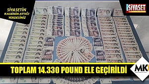 Toplam 14.330 pound ele geçirildi