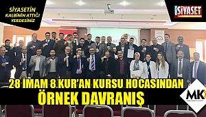 28 imam 8 Kur’an kursu hocasından örnek davranış