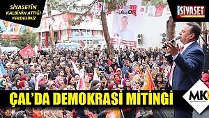 Çal’da demokrasi mitingi