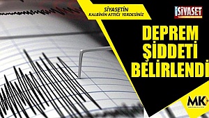 Deprem şiddeti belirlendi 