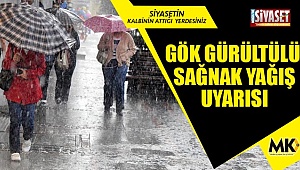 Gök gürültülü sağanak yağış uyarısı