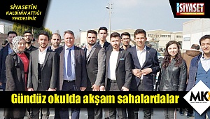 Gündüz okulda akşam sahalardalar