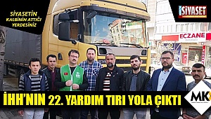 İHH’nın 22. yardım tırı yola çıktı