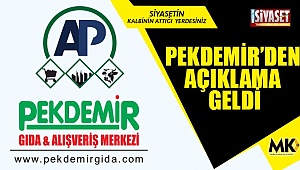 Pekdemir’den açıklama geldi