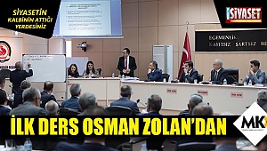 İlk ders Osman Zolan’dan 