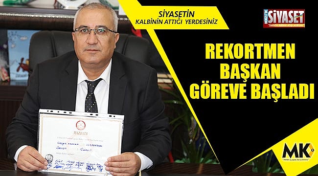 Rekortmen başkan göreve başladı