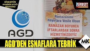 AGD'den esnaflara tebrik