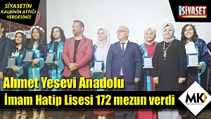 Ahmet Yesevi Anadolu İ.H.L 172 mezun verdi