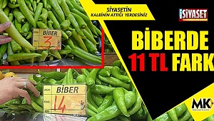 Biberde 11 TL fark