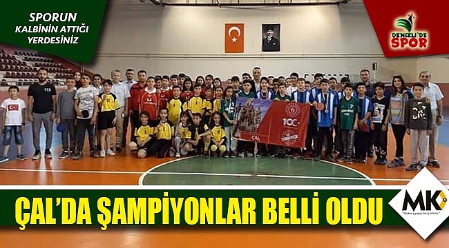 Çal'da masa tenisi'nde şampiyonlar belli oldu