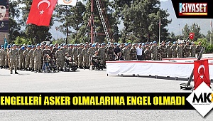 Engelleri asker olmalarına engel olmadı